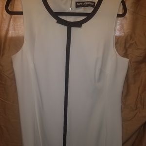 White knee length dress